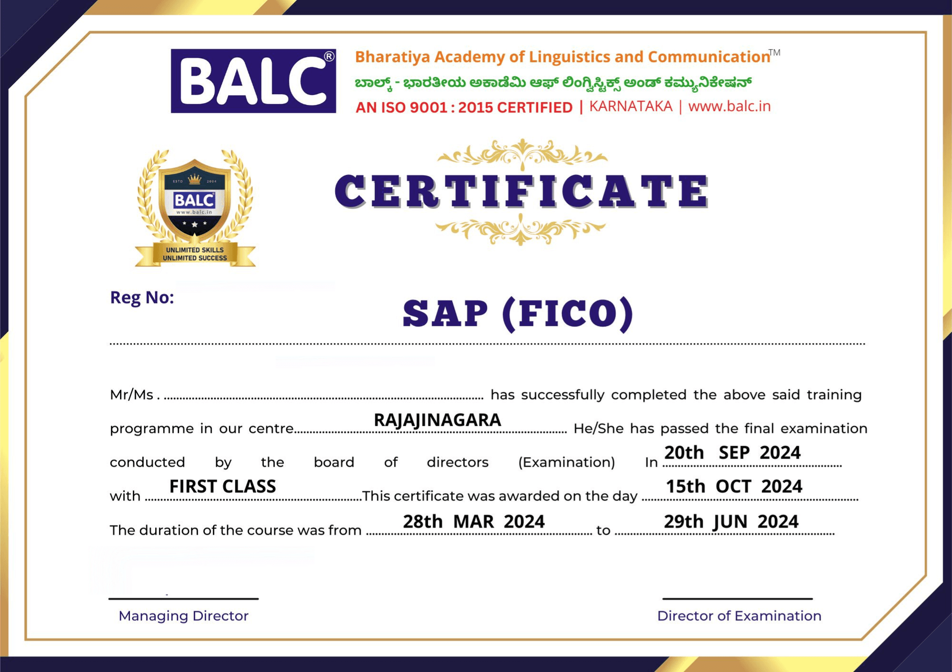 certificate